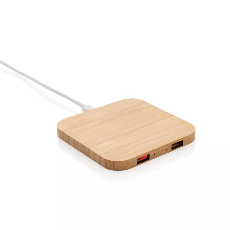 Bambusowa ładowarka bezprzewodowa 5W - brązowy (P308.149)