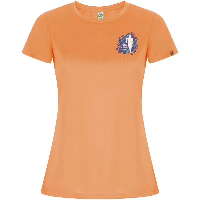 Damska koszulka sportowa poliestrowa 135 g/m² ROLY IMOLA WOMAN 0428 - Fluor Orange (R0428-FLORANGE)