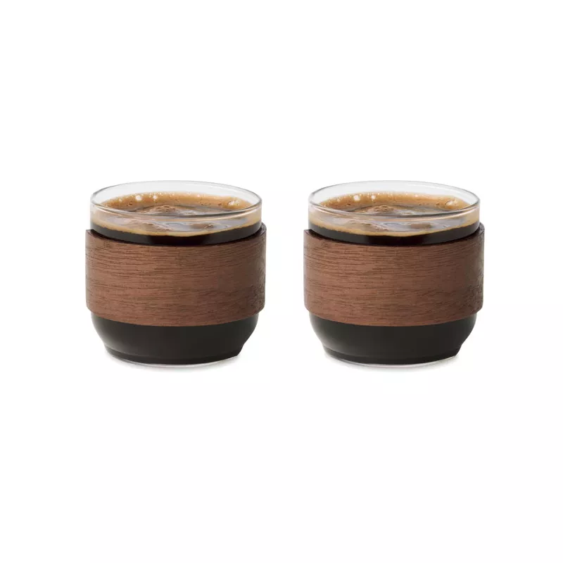 Zestaw 2 szklanek borokrzemowych 120 ml BOGOTA SET - Drewna (MO3197-40)
