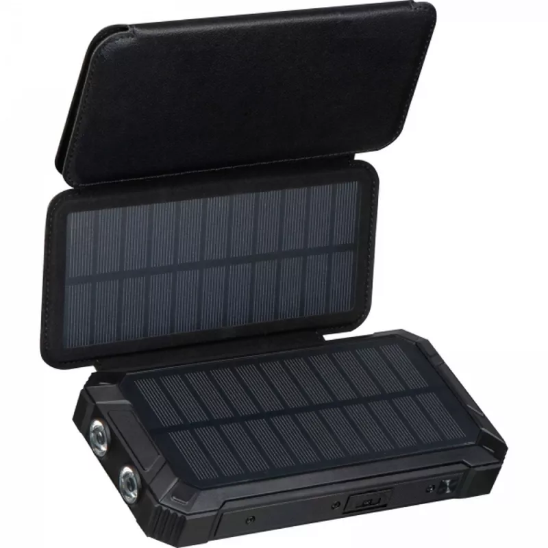 Power bank 20000 mAh solarny PETRA - czarny (3389903)