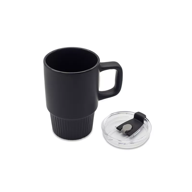 Kubek ceramiczny Azzurro 440 ml - czarny (R85323.02)