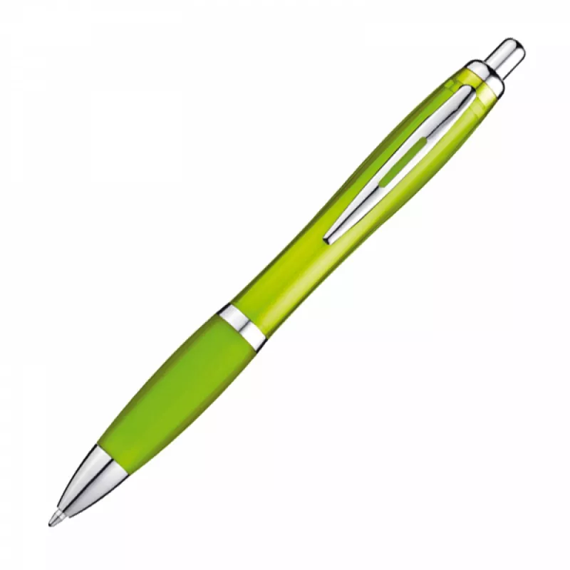 Długopis plastikowy reklamowy MOSCOW (transparentny) - jasnozielony (1168229)