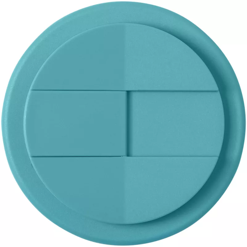 Kubek Americano® Eco z recyklingu o pojemności 350 ml z pokrywą odporną na zalanie - Błękitny-Czarny (21042551)