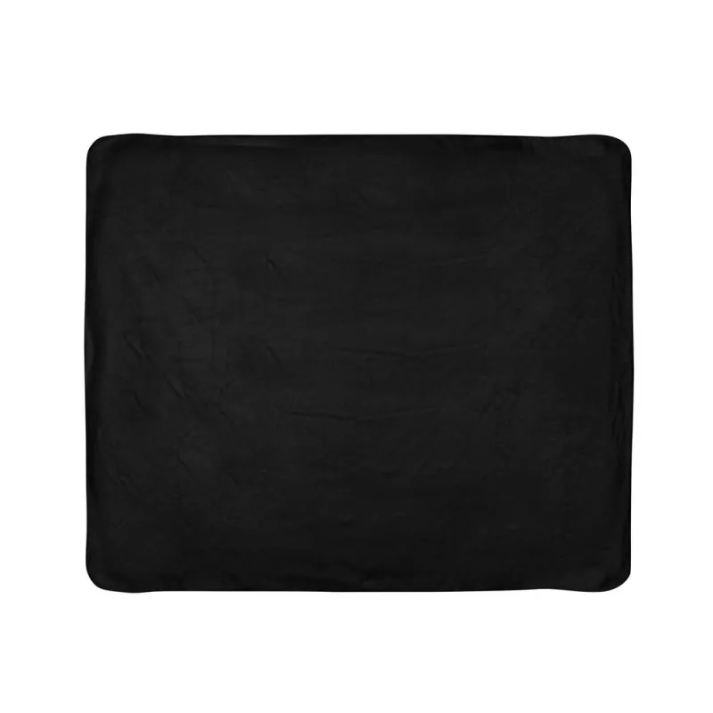 Koc polarowy 120 x 150 cm w pokrowcu - czarny (P459.061)