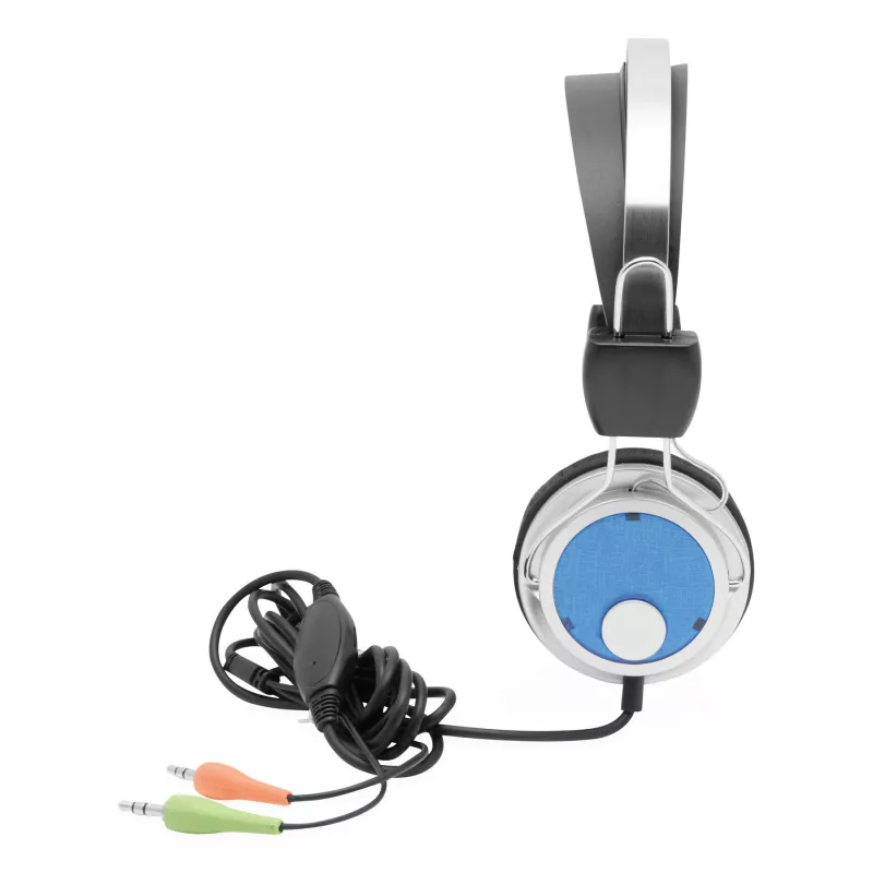 Zestaw słuchawkowy - czarny, niebieski, srebrny (58-1101897)