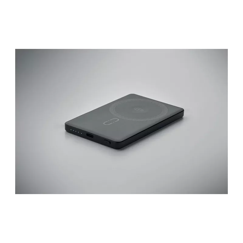 Powerbank magnetyczny 5000 mAh z aluminium CORE - Czarny (MO3179-03)