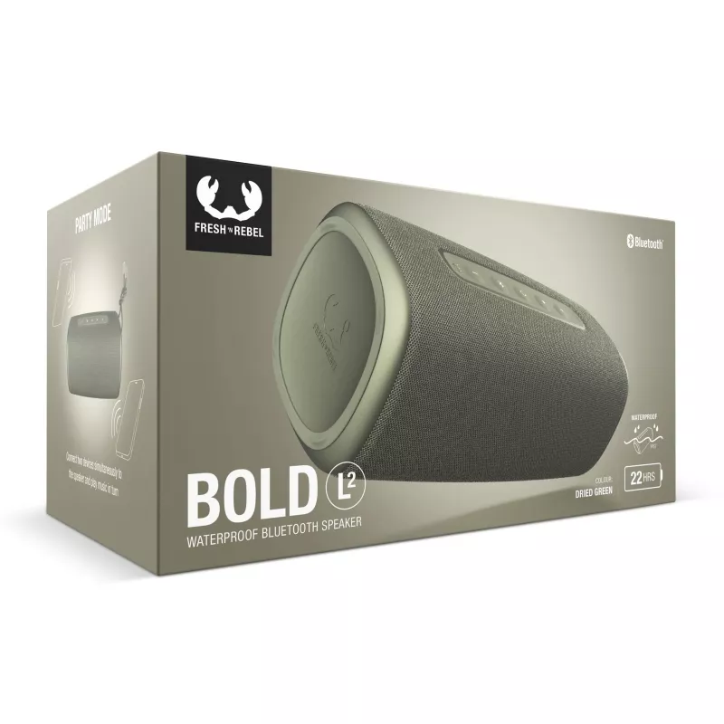 1RB7500 I Fresh 'n Rebel Bold L2 - Waterproof Bluetooth speaker - Dried Green (LT49732-N0049)