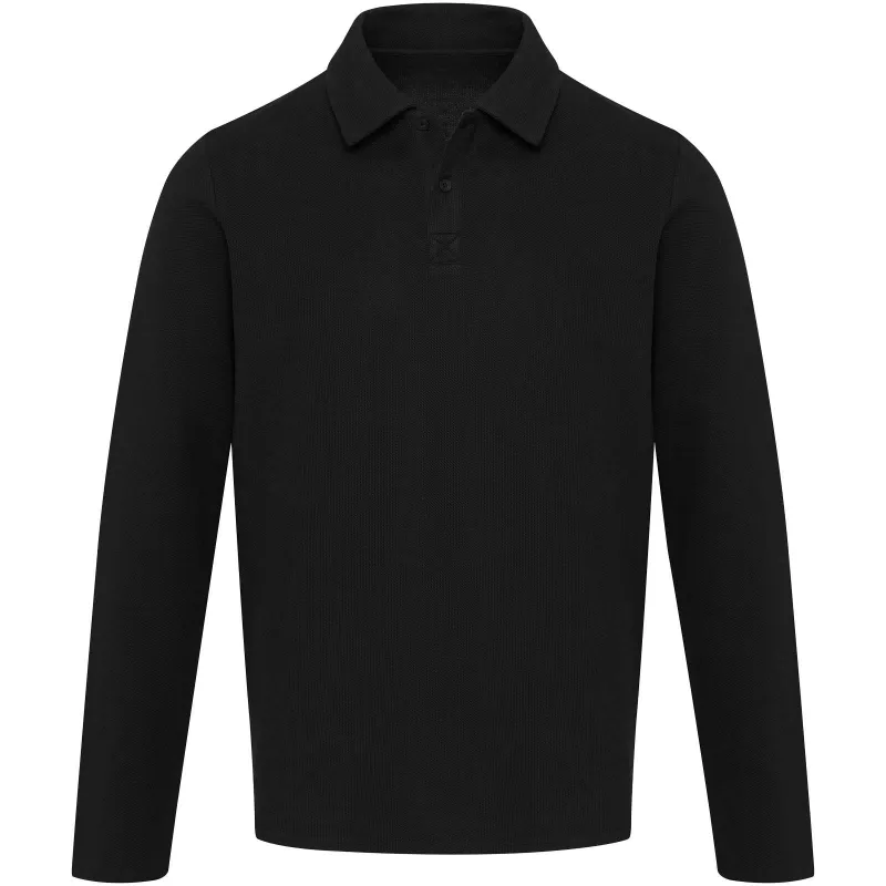 Apollo koszulka polo z długim rękawem, uniseks - Czarny (39550-BLACK)
