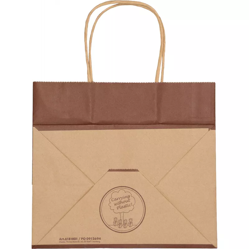 Torba papierowa mała 120 g/m2 HILARY - brązowy (6181801)