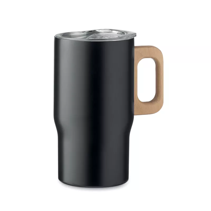 Kubek termiczny ze stali z recyklingu 350 ml TUMBOO - Czarny (MO2499-03)