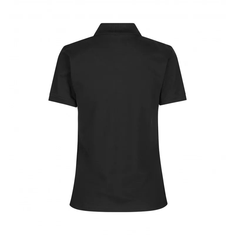 Koszulka bawełniana damska 210 g/m² ID Polo/stretch 527 - Black (0527-BLACK)