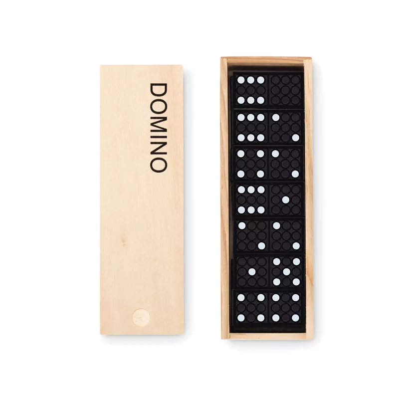 Domino 28 elementów w drewnianym pudełku DOMINO - Drewna (MO9188-40)