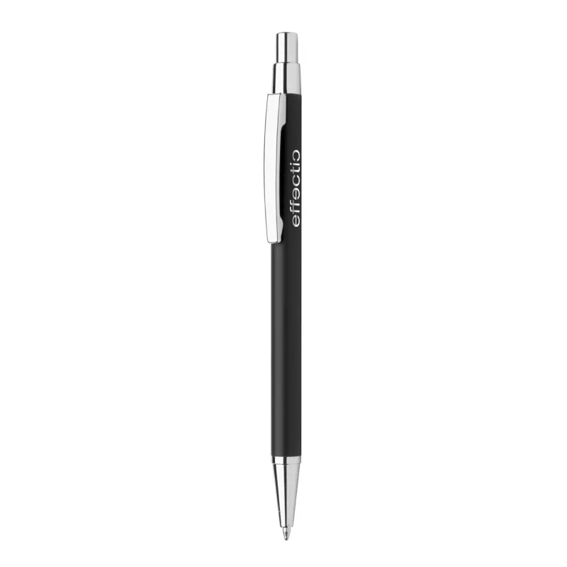 Długopis metalowy z lustrzanym grawerem Chromy - czarny (AP845173-10)
