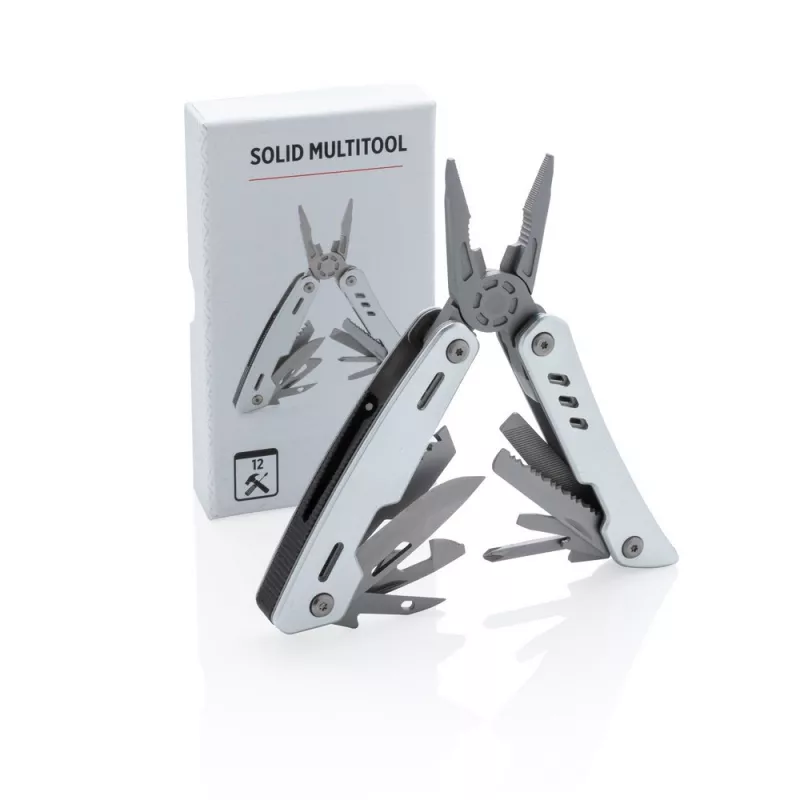 Narzędzie wielofunkcyjne Solid, 12 el. - srebrny (P221.352)
