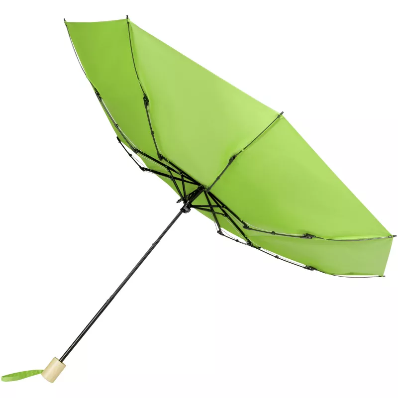 Wiatroodporny parasol manualny Ø106 cm Birgit z PET z recyklingu - Zielony limonkowowy (10914563)