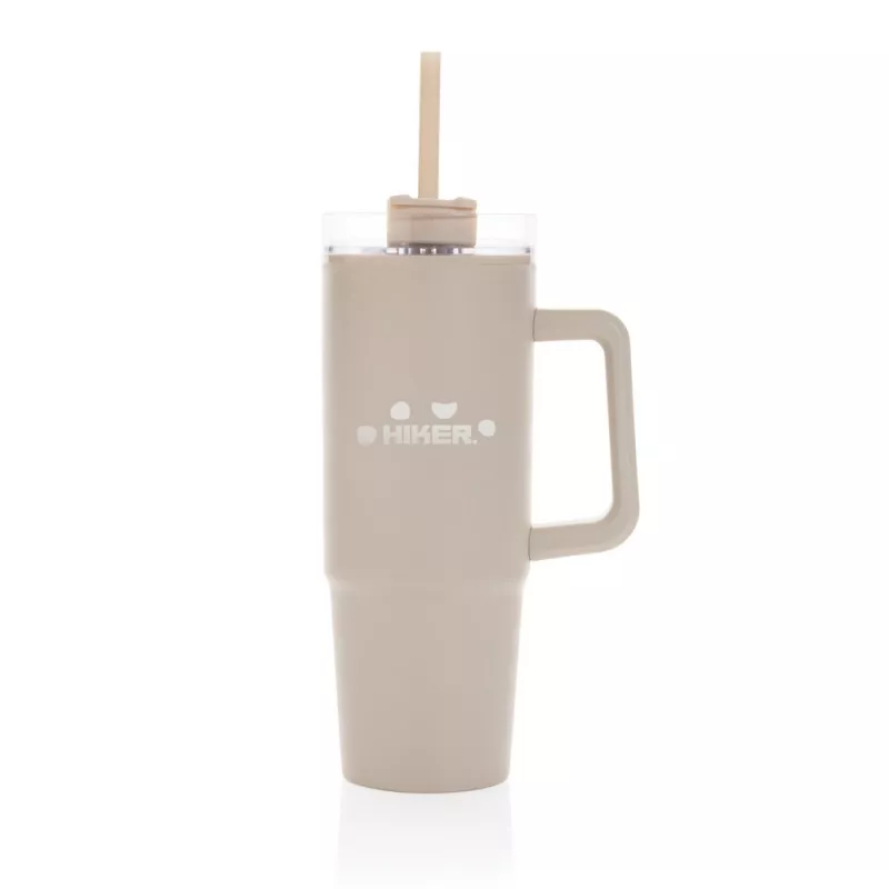 Kubek podróżny 900 ml Tana, plastik z recyklingu - beżowy (P437.1019)