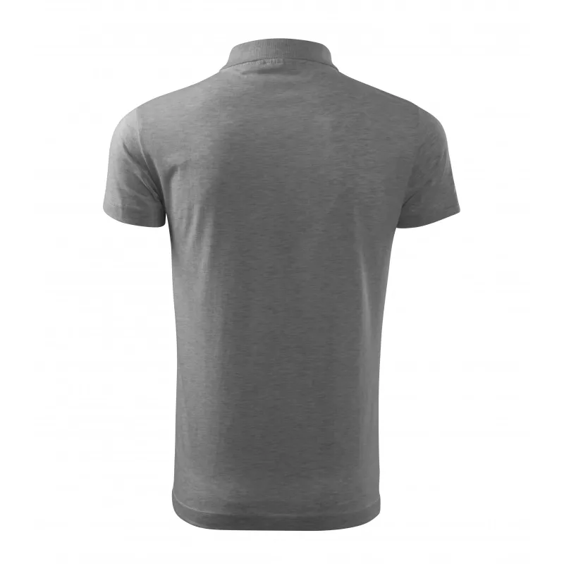 Męska koszulka polo 180 g/m² SINGLE J. 202 - Ciemnoszary melanż (ADLER202-CIEMNOSZARY MELANż)