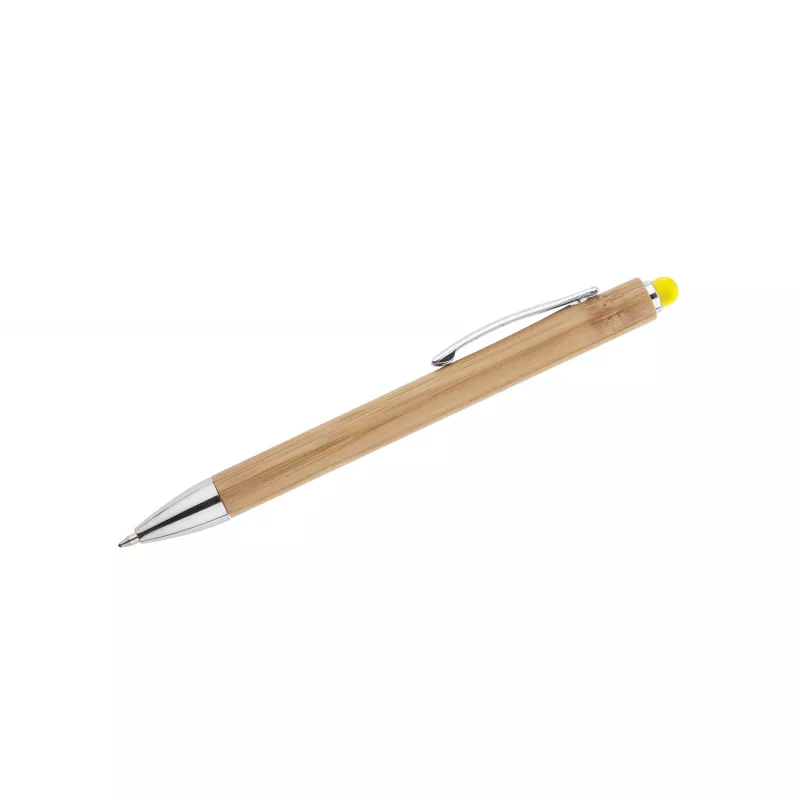 Długopis bambusowy z touch pen-em TUSO - żółty (19661-12)