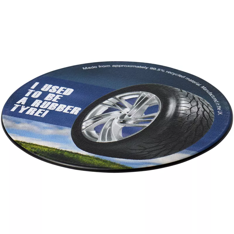 Podkładka okrągła Brite-Mat® z recyklingowanego materiału - Czarny (21052100)