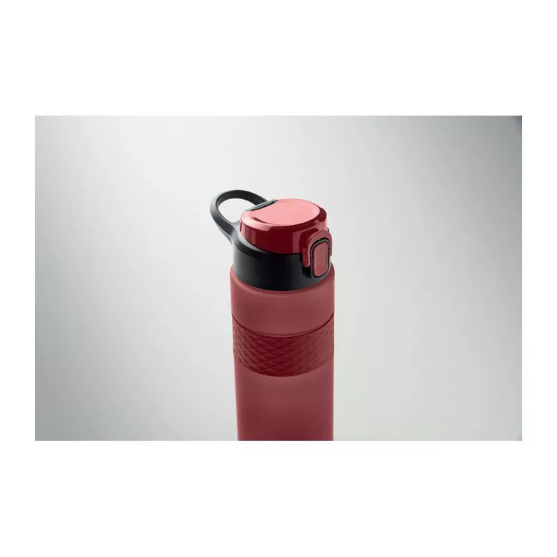 Butelka z RPET ze słomką 700 ml ISJFORDEN - Burgund (MO2755-02)