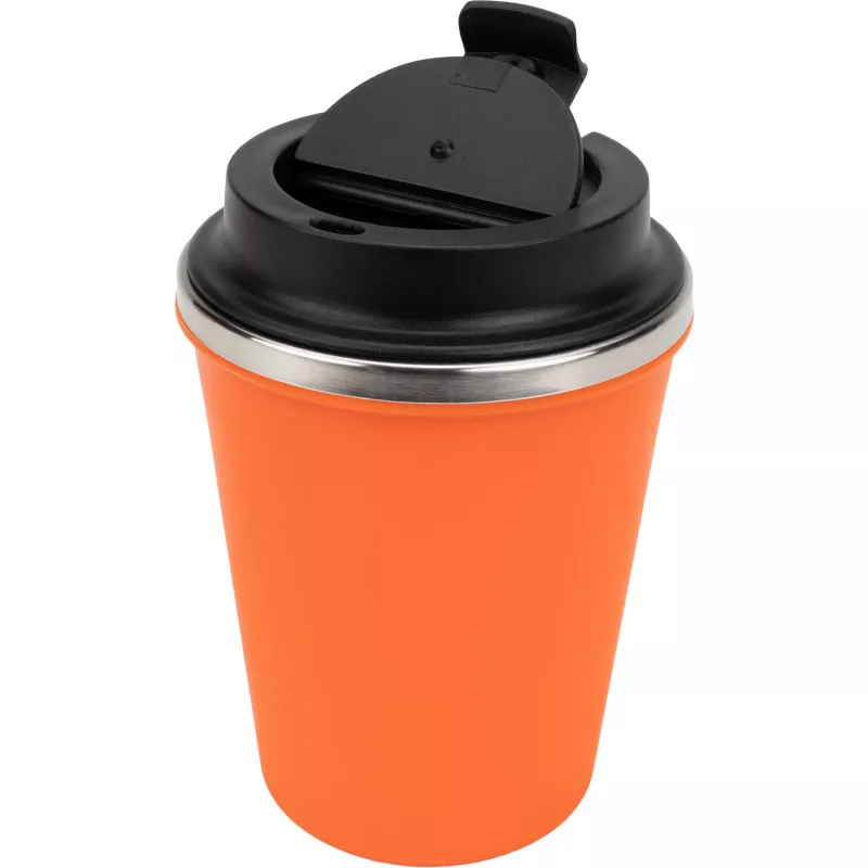 Kubek termiczny 350 ml z powłoką z recyklingu METODY - pomarańczowy (8496210)