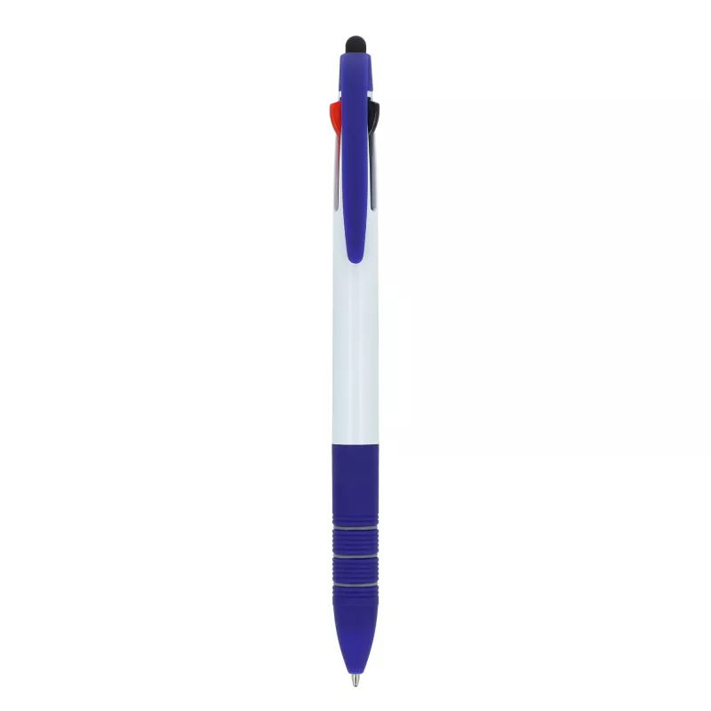 3-kolorowy długopis Berlin - biało / ciemnoniebieski (LT87852-N0110)