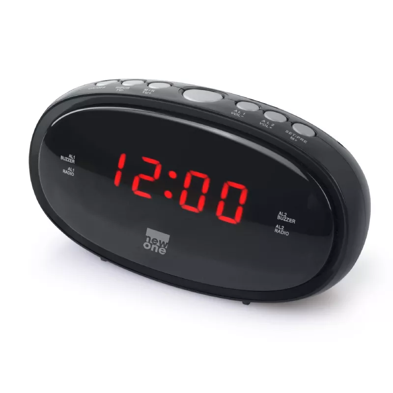 CR100 | NewOne PLL radio z zegarem - czarny (LT55013-N0002)