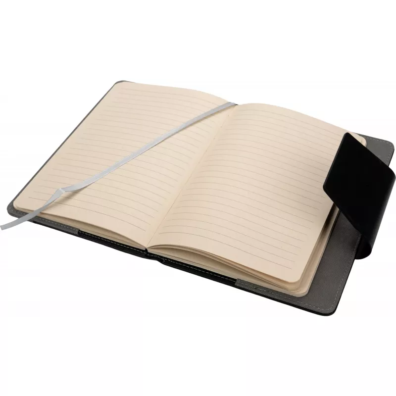Notes A5 w linie z PU z recyklingu ASUNCION - ciemnoszary (422977)
