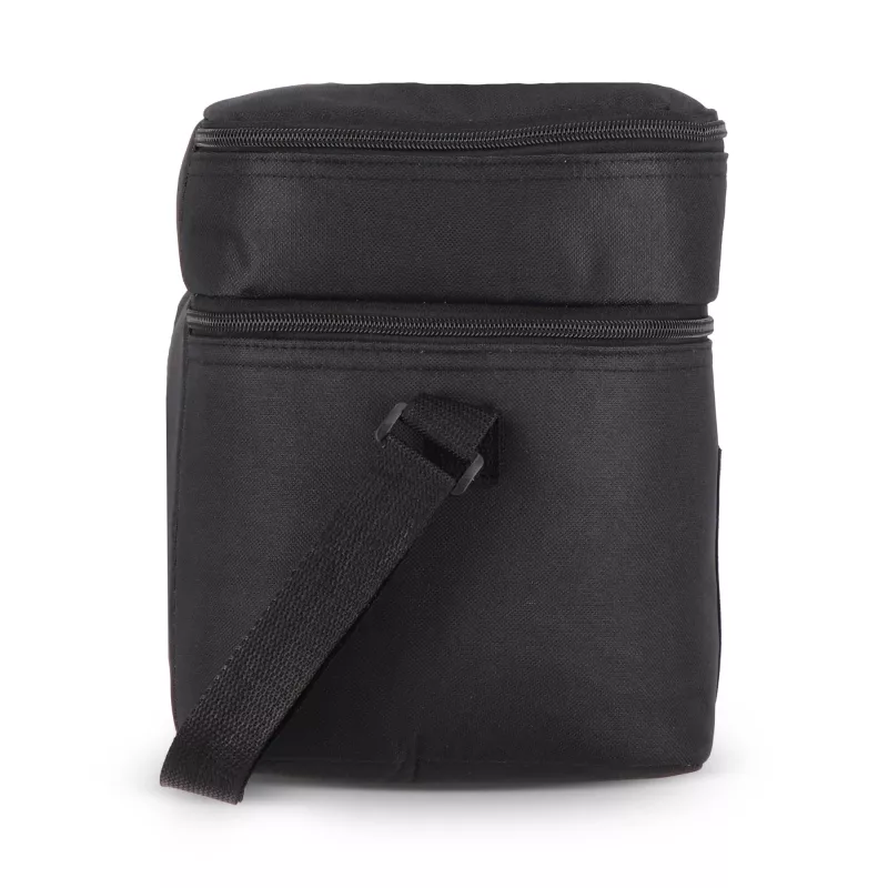 R-PET 600D Dwukomorowa torba chłodząca 30 x 20 x 25 cm 12L - czarny (LT95393-N0002)