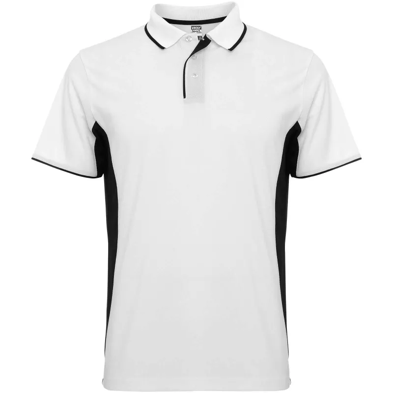 Montmelo koszulka polo unisex z krótkim rękawem - Biały-Czarny (R0421-BLACK-WHITE)