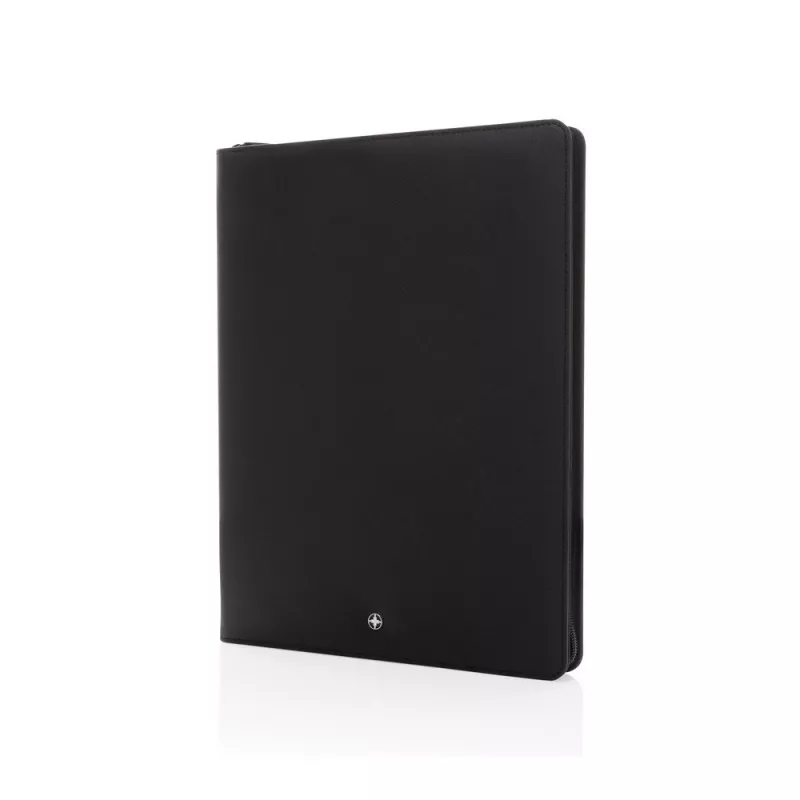 Teczka konferencyjna A4 Swiss Peak Heritage, notatnik, PU z recyklingu - black (P774.411)