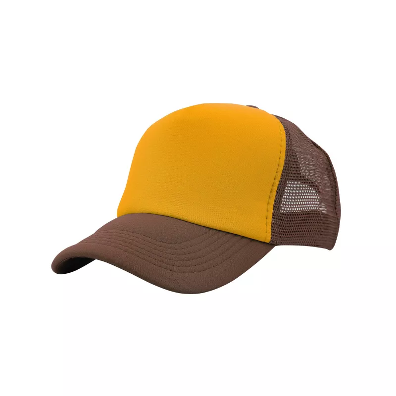 Czapka z daszkiem typu trucker z poliestru 120 g/m² #3803 - Złoto-brązowy (HW-3803-GOLD/BRAUN)