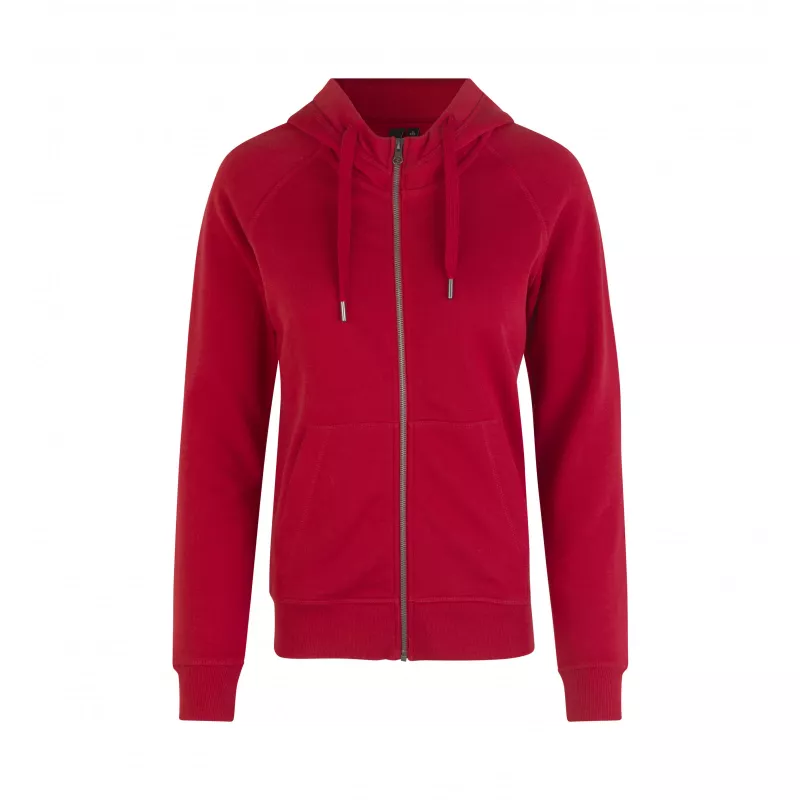 Bluza damska z kapturem ID CORE/zip 0639 300 g/m² - Red (0639-RED)