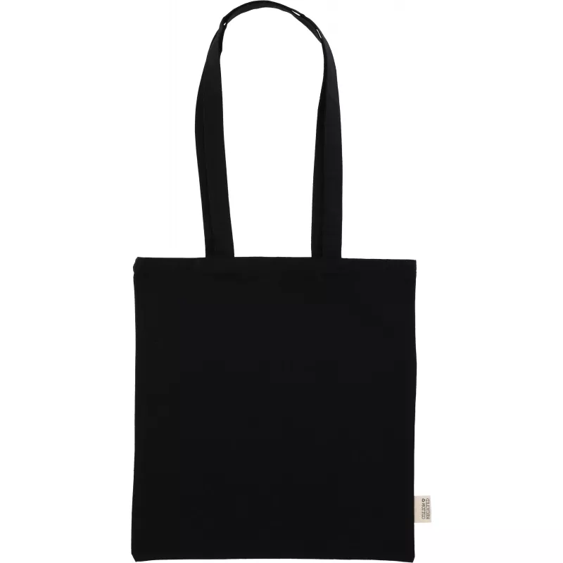 Torba bawełniana z długimi uszami 180g/m2 z materiałów z recyklingu GLEN - czarny (6469803)