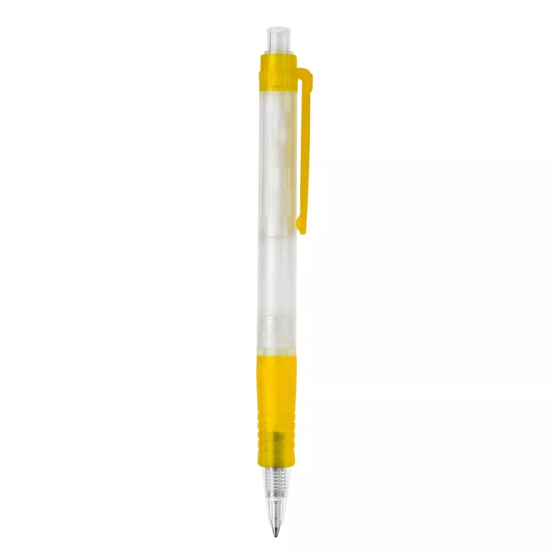 Długopis Vegetal Pen Clear przejrzysty z PLA - żółty  mrożony (LT87540-N5441)