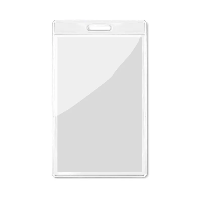 Identyfikator przezroczysty z PVC 7,5x12,5 cm BADGO - Przezroczysty (MO8600-22)