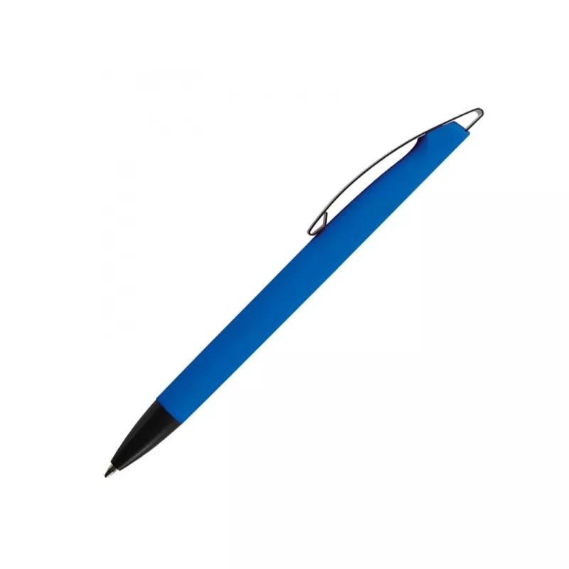 Długopis plastikowy z metalowym klipem BRESCIA - niebieski (009904)