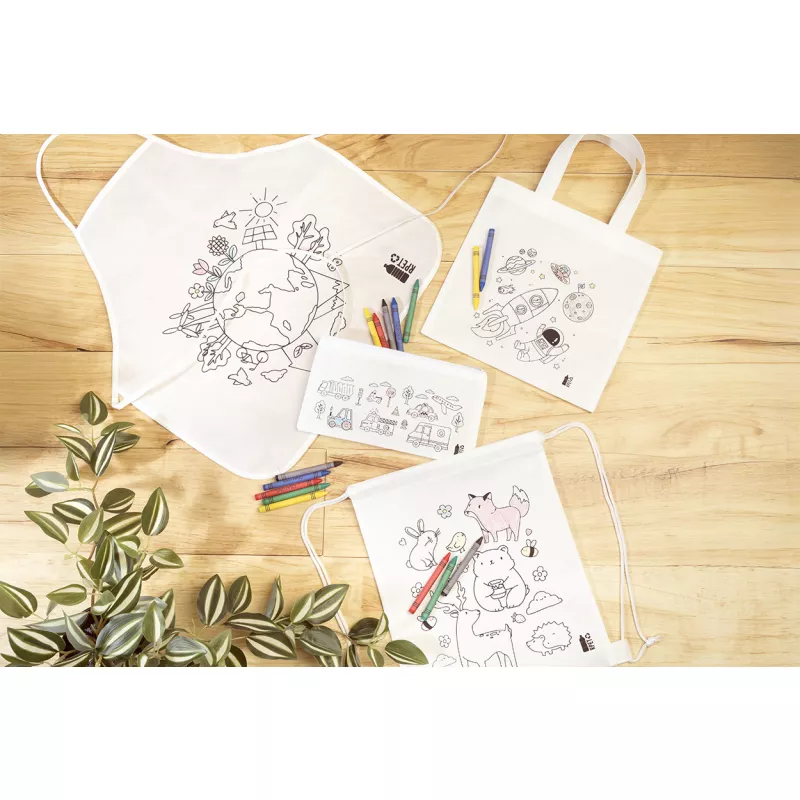 Spacolo torba do kolorowania RPET - biały (AP800299)
