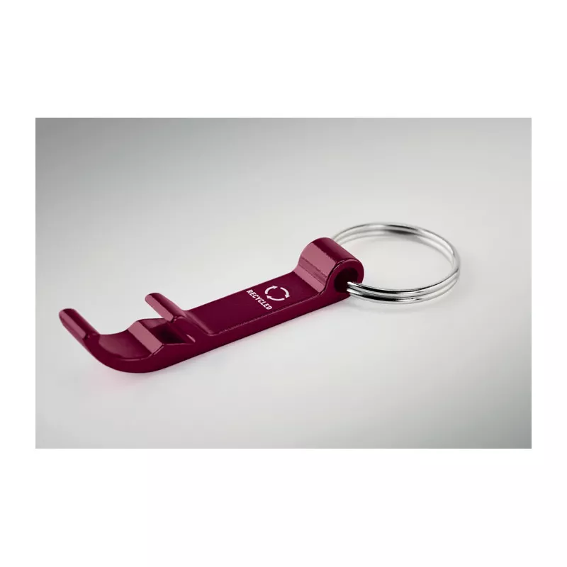 Brelok z aluminium z recyklingu OVIKEY - Burgund (MO6923-02)