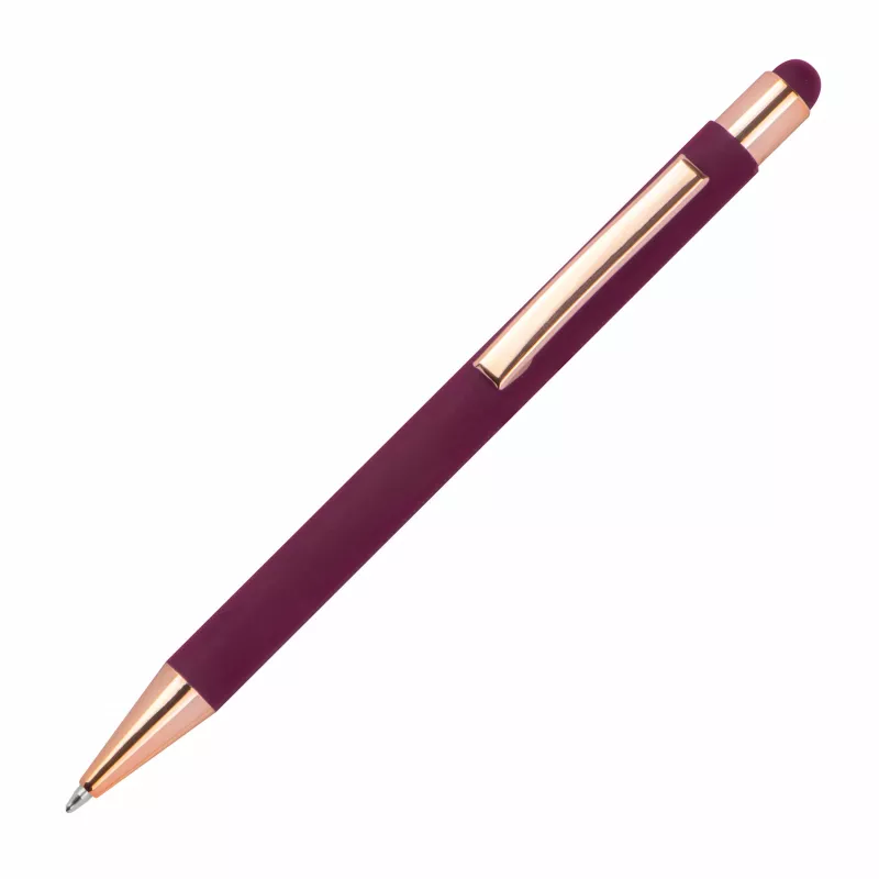 Długopis metalowy touch pen soft touch MIRAMAR - bordowy (432802)