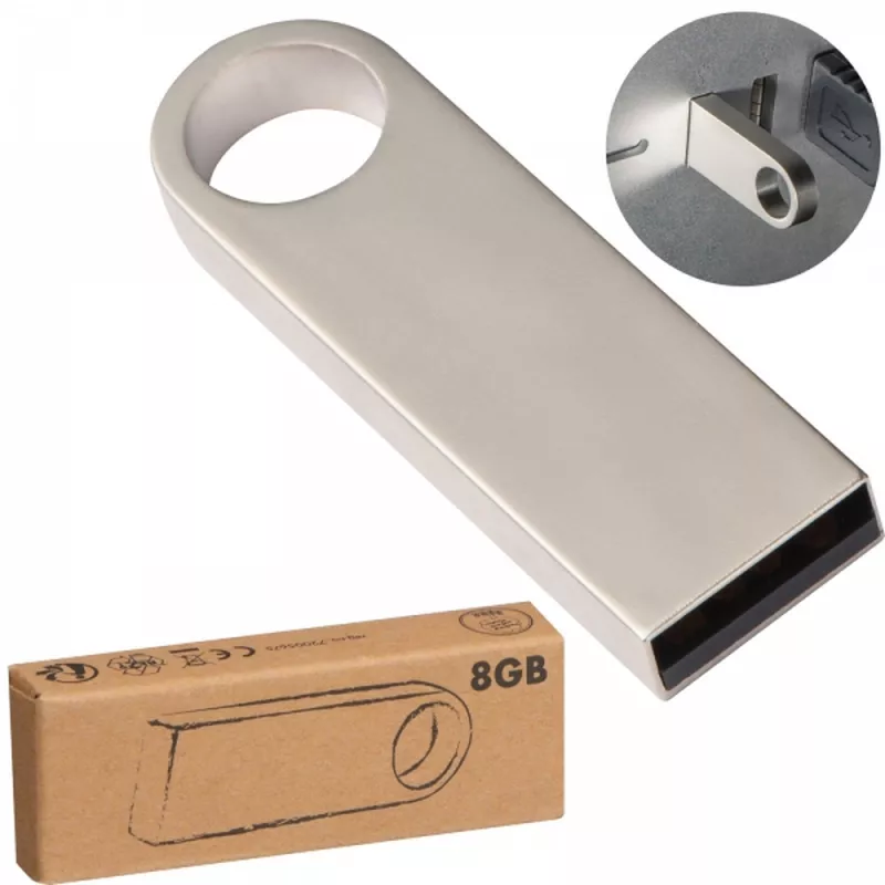 Pendrive metalowy 8GB 2.0 EDYTA - szary (2099107)