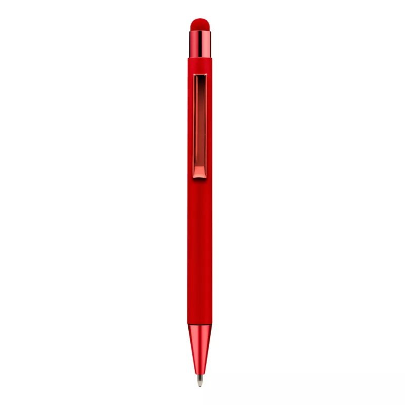 Długopis aluminiowy z touch pen-em | Ida - czerwony (V1376-05)