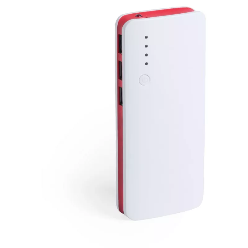 Power bank 10000 mAh, lampka LED - czerwony (V3856-05)