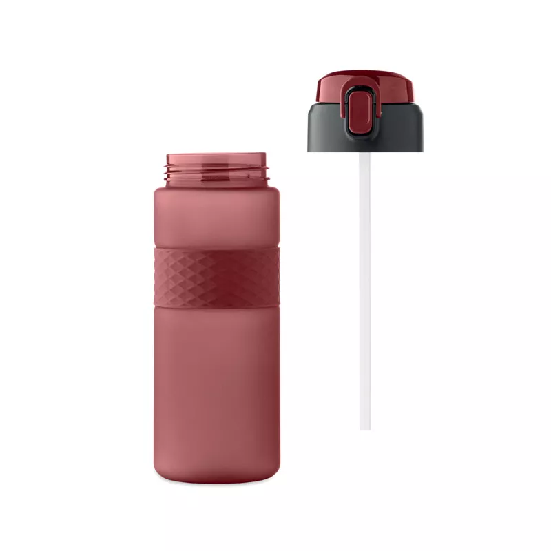 Butelka z RPET ze słomką 700 ml ISJFORDEN - Burgund (MO2755-02)