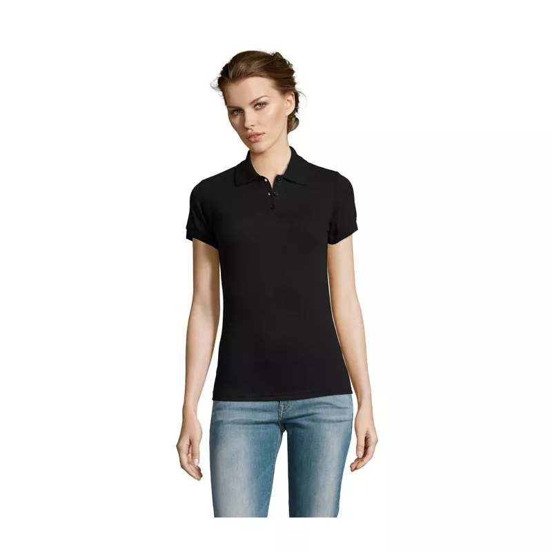 Koszulka polo damska 200 g/m² Sol's PRIME WOMEN - Czarny (S00573-BK)