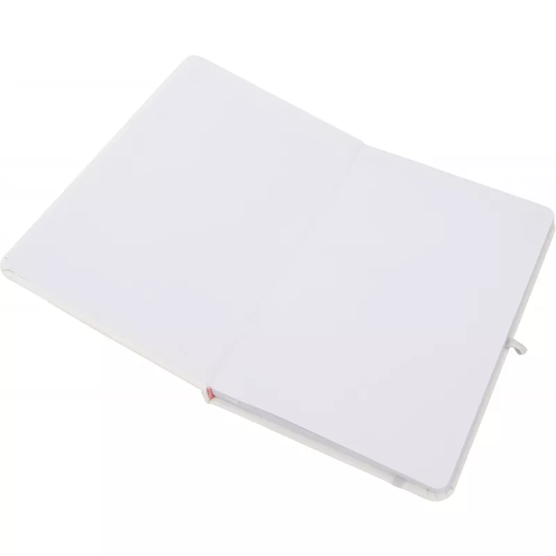 Notatnik A5 w linie z materiałów z recyklingu LORENA - biały (2875906)