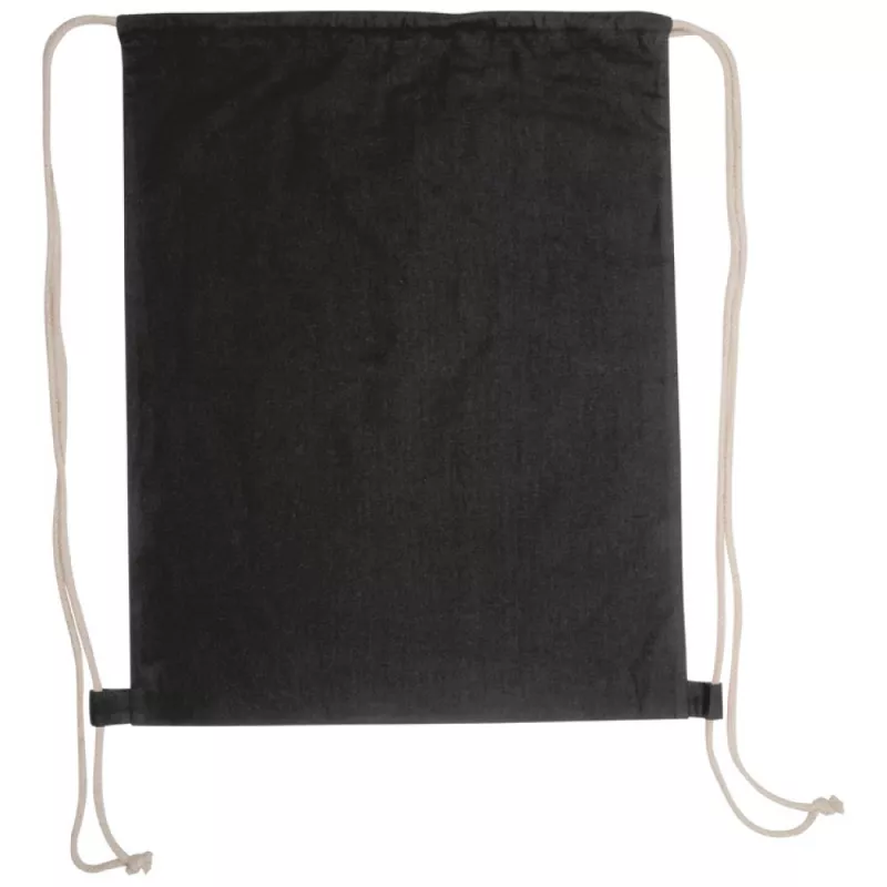 Worek na sznurkach, bawełniany 140g/m², 40 x 52 cm - czarny (6129803)