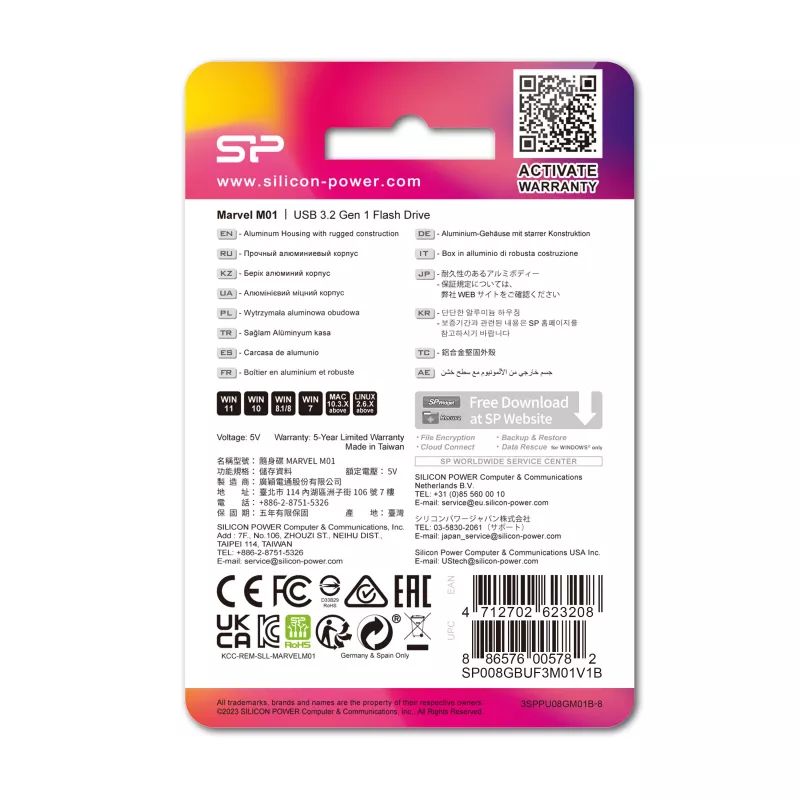 Pendrive Marvel M01, 128GB 3.0 Silicon Power - jasnoniebieski (EG 810824 128GB)