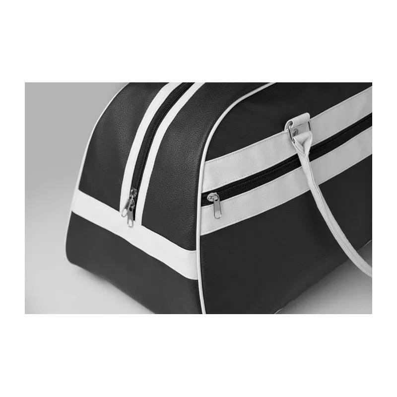 Torba sportowa z PU 21,5 l NOSTALGIC - Czarny (MO2987-03)