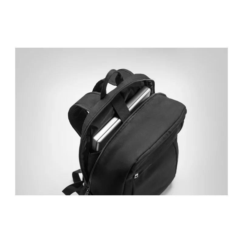 Plecak na laptopa 15" z płótna canvas 340 g/m² EIRI - Czarny (MO6763-03)